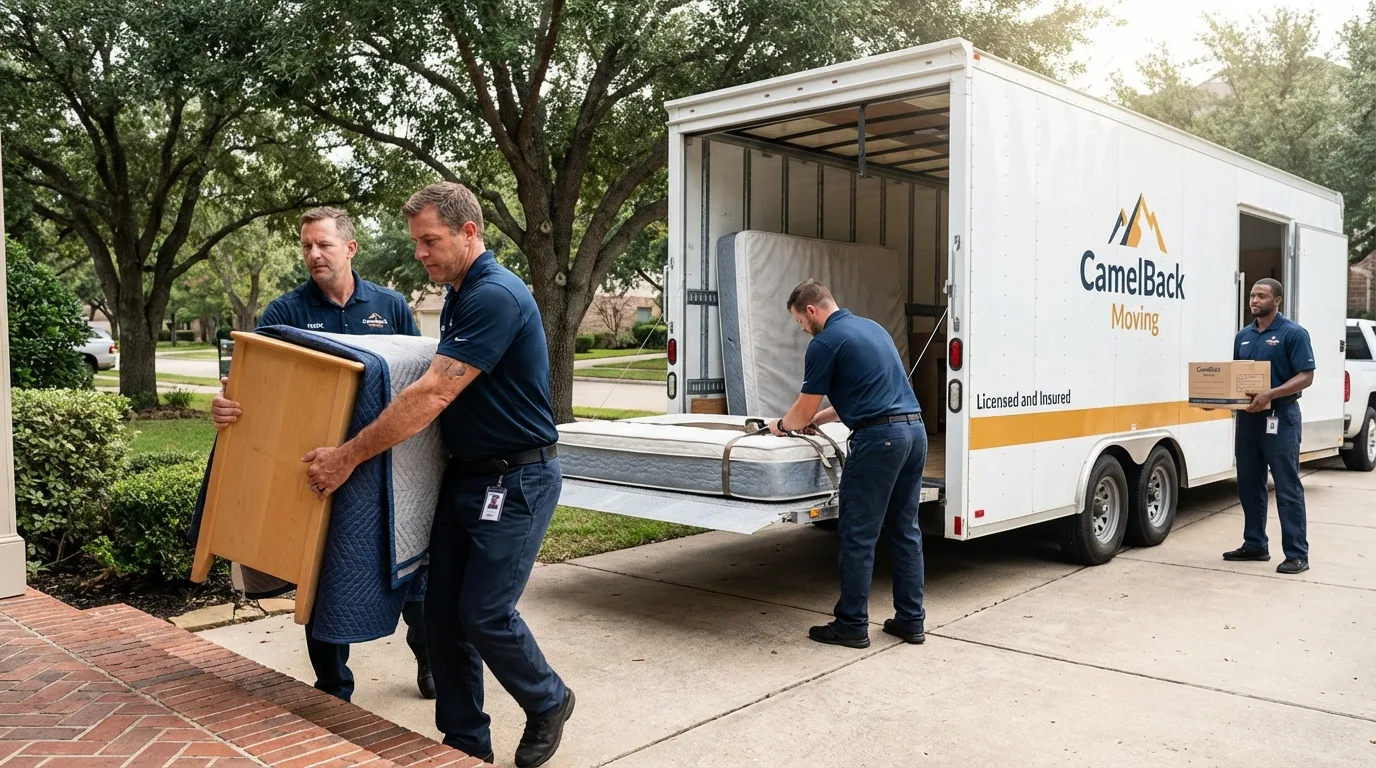 Crew loading residential truck for cross-state move from Morgantown, KY