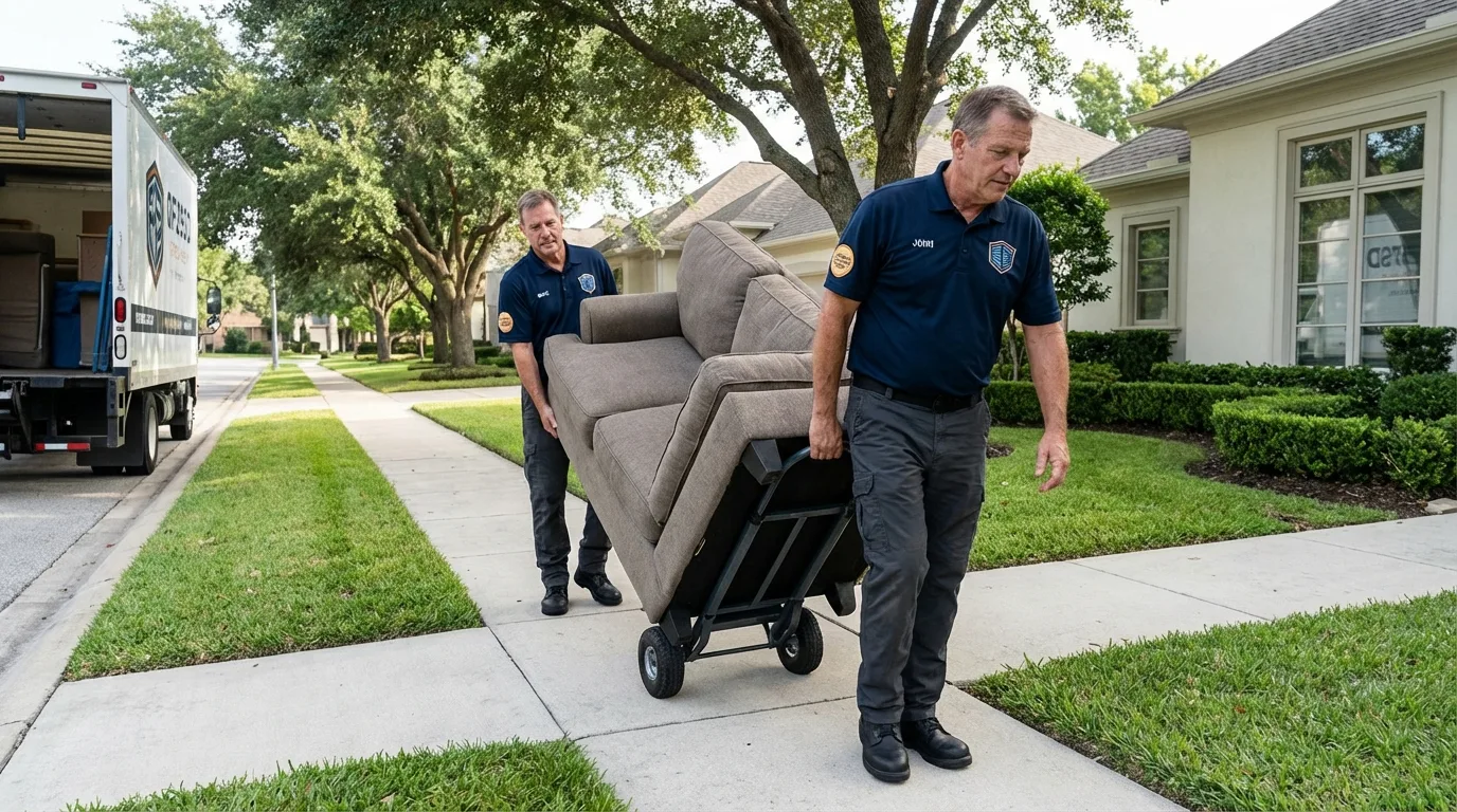 Local residential moving crew loading furniture in Morgantown, KY